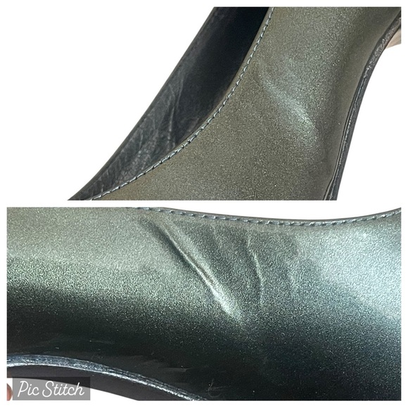 Stuart Weitzman green rounded toe patent leather heels size 8.5 M - Picture 14 of 15